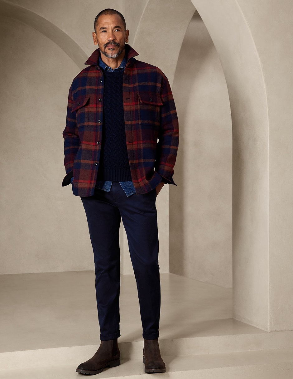 Pantalón chino skinny de algodón para hombre Pantalón chino skinny de algodón para hombre
