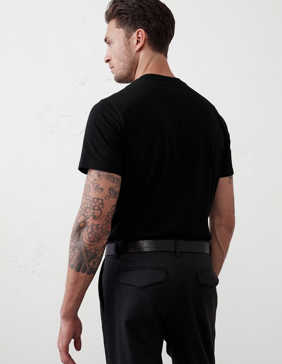 PLAYERA BANANA 754221 REDOND, S, NEGRO