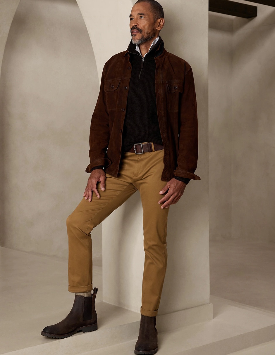 Pantalón chino skinny de algodón para hombre