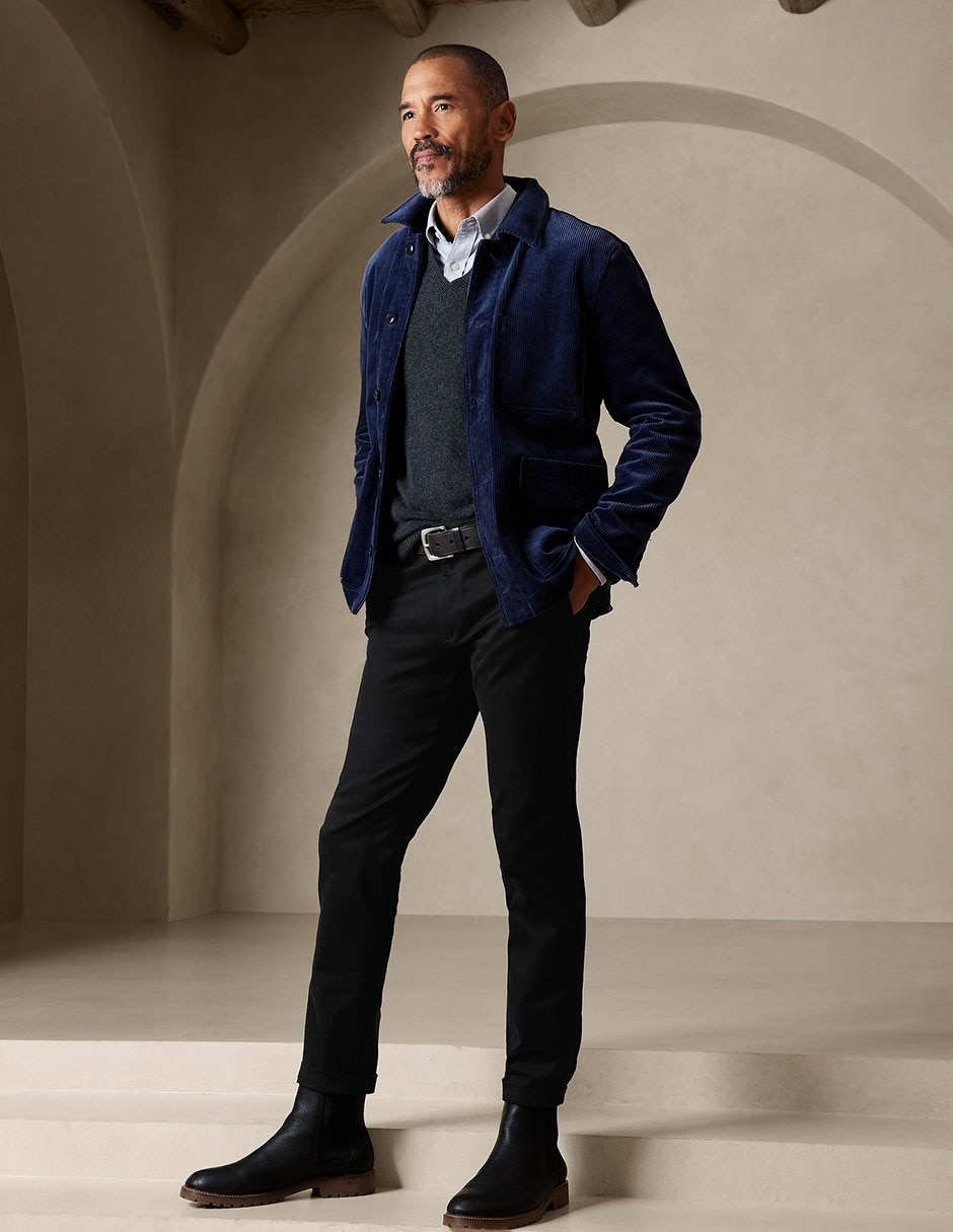 Pantalón chino skinny de algodón para hombre