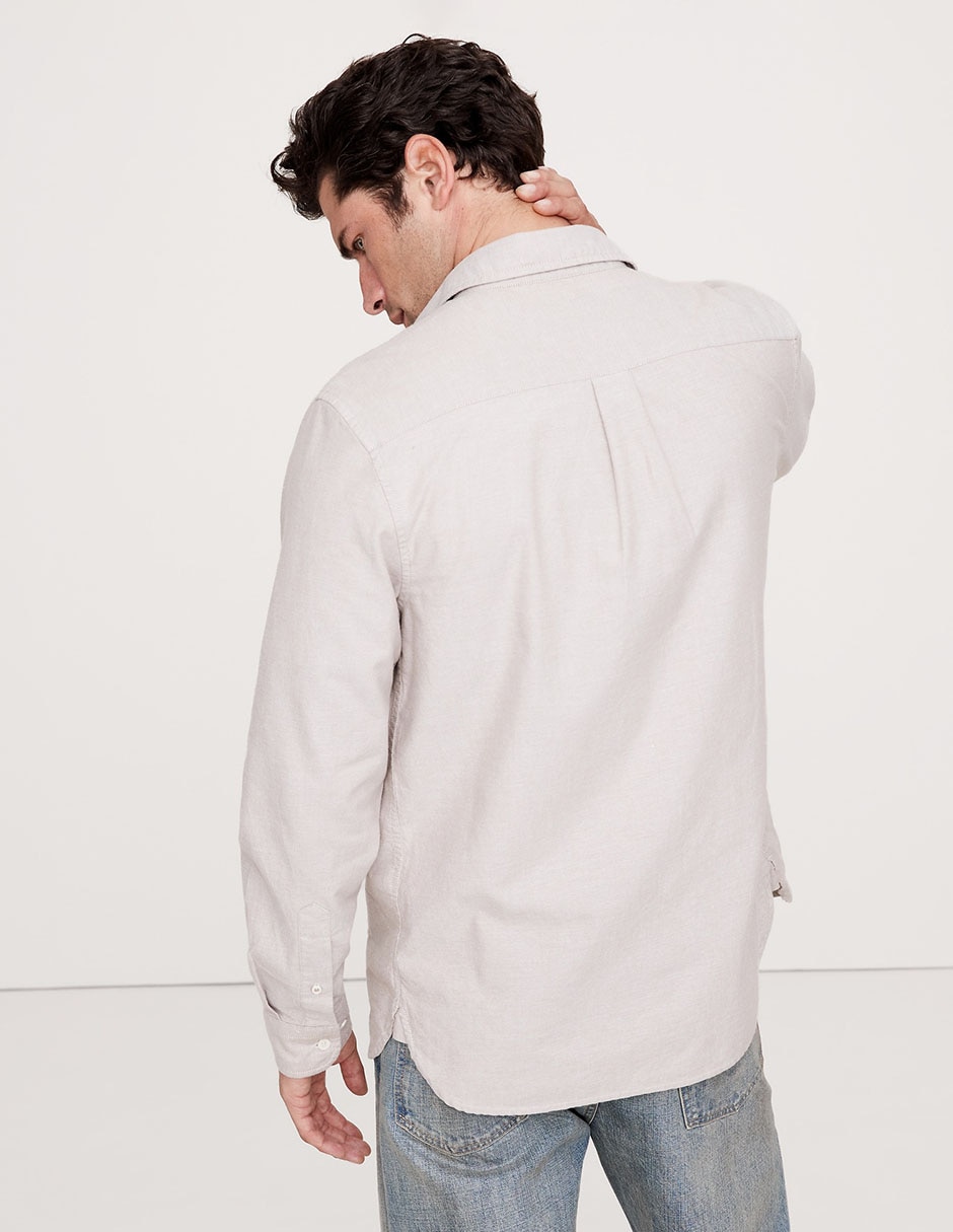 Camisa casual de algodón manga larga para hombre 2