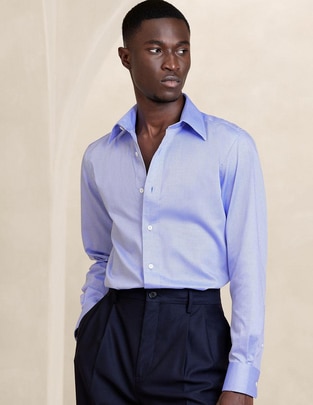 Imagen de producto Camisa de vestir de algodón manga larga para hombre