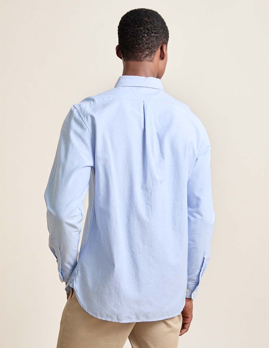 Camisa de vestir de algodón manga larga para hombre 2