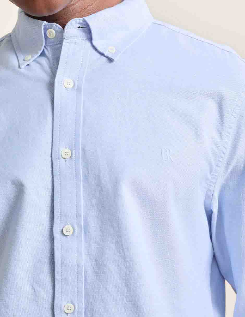Camisa de vestir de algodón manga larga para hombre 4