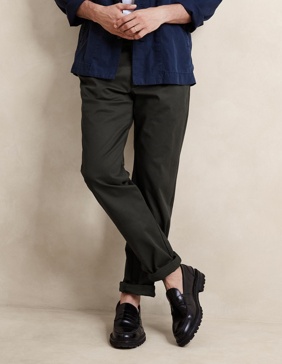 Pantalón slim de algodón para hombre