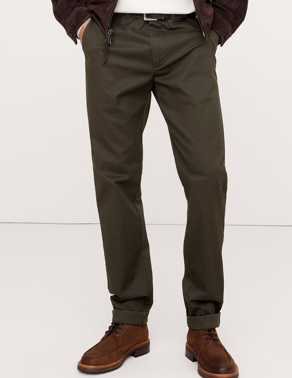 Pantalón slim de algodón para hombre