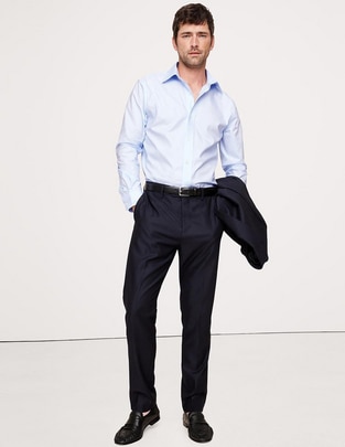Camisa casual de algodón manga larga para hombre