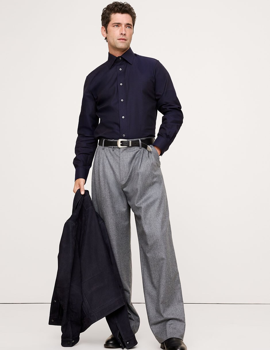Camisa de vestir manga larga para hombre