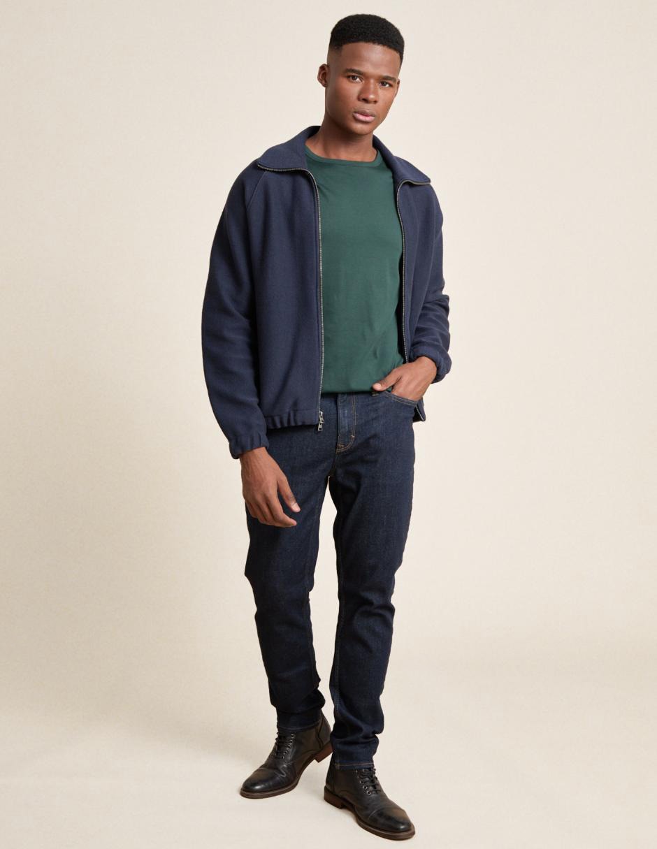 Jeans straight lavado obscuro para hombre 3