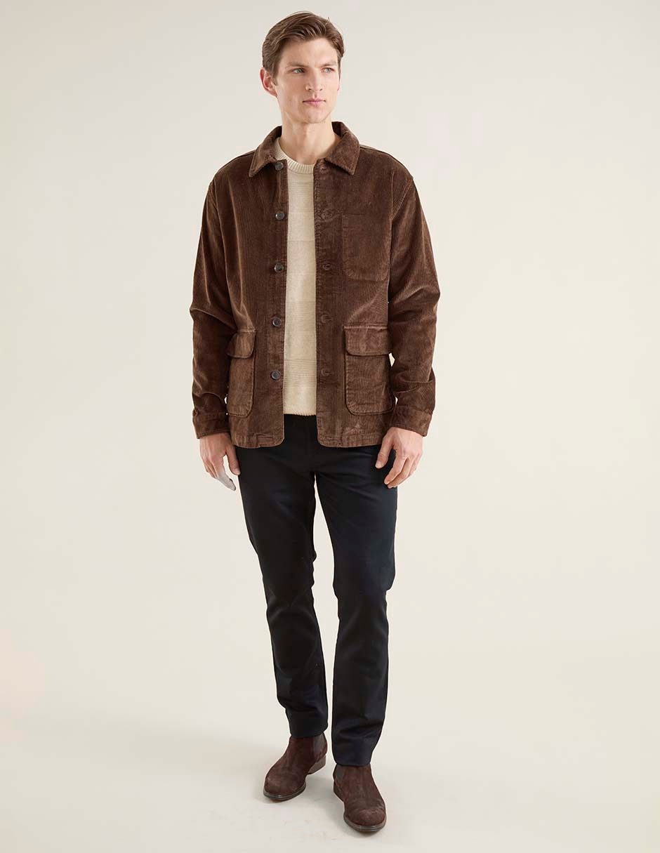 Pantalón business casual slim de algodón para hombre