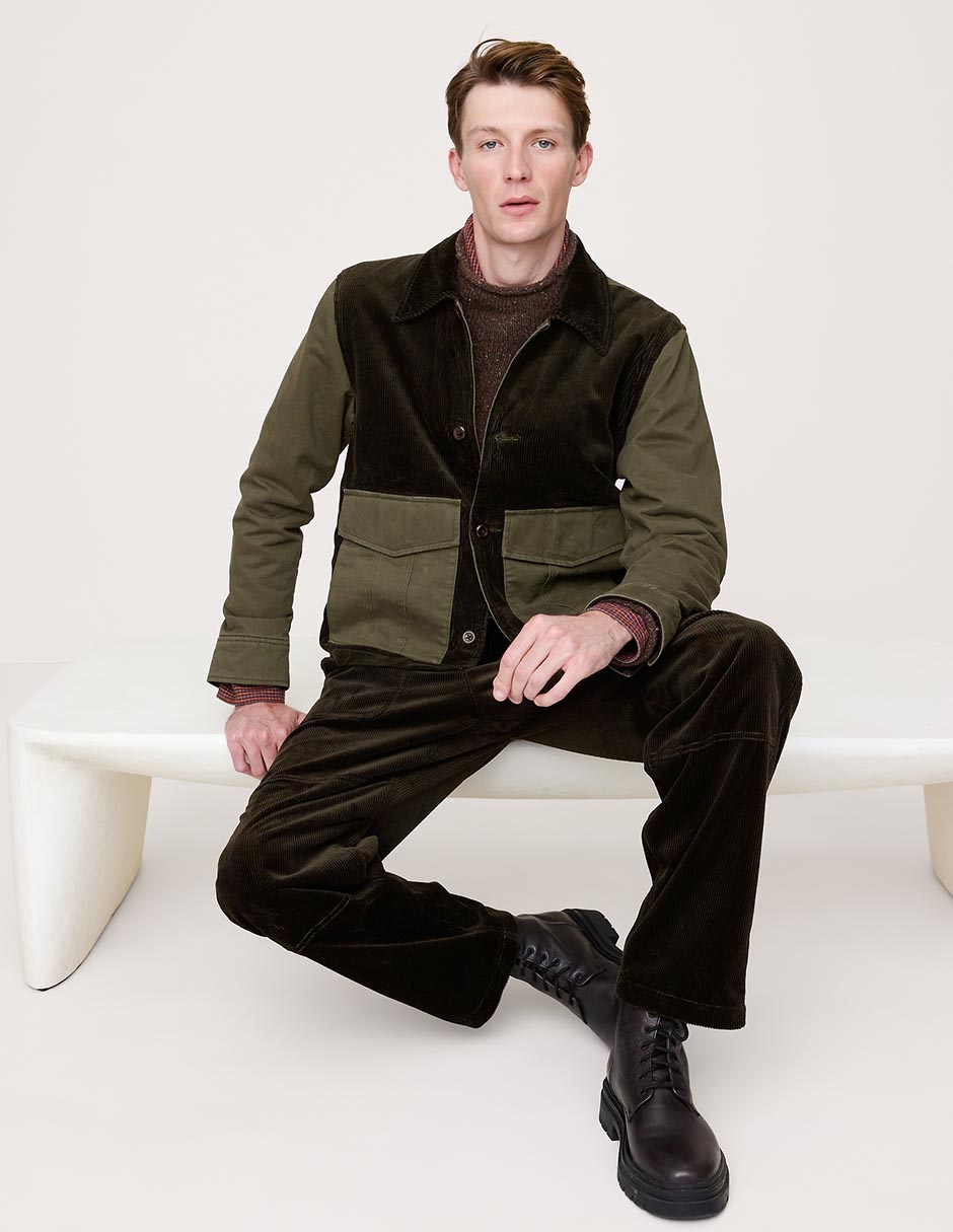 Chamarra casual con bolsillos para hombre