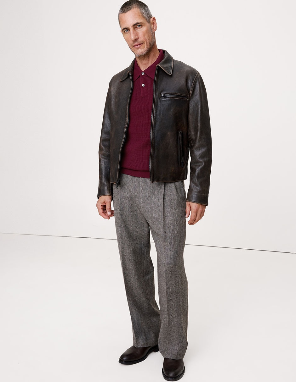 Imagen de producto Suéter cuello polo para hombre
