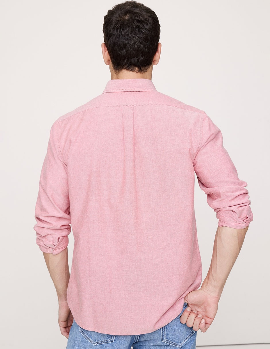 Camisa de vestir de algodón manga larga para hombre 4