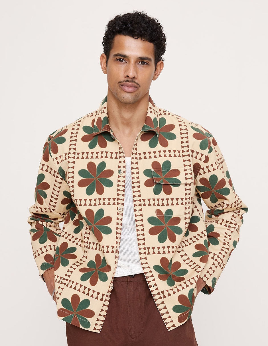 Imagen de producto Sobrecamisa casual manga larga para hombre