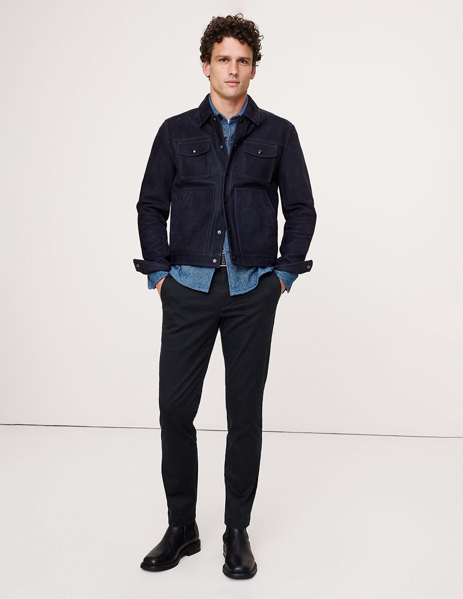 Pantalón chino slim de algodón para hombre