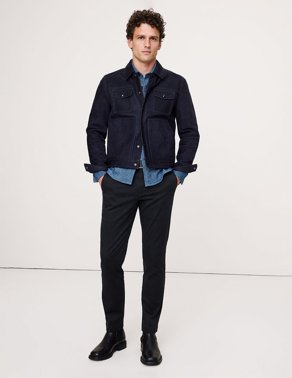 Pantalón chino slim de algodón para hombre