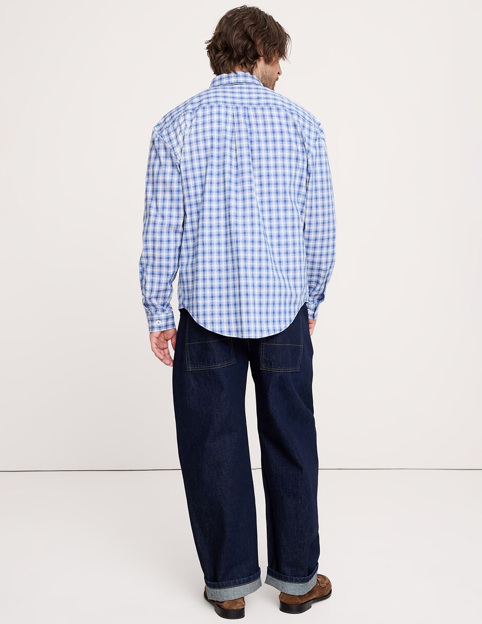 Camisa casual manga larga para hombre