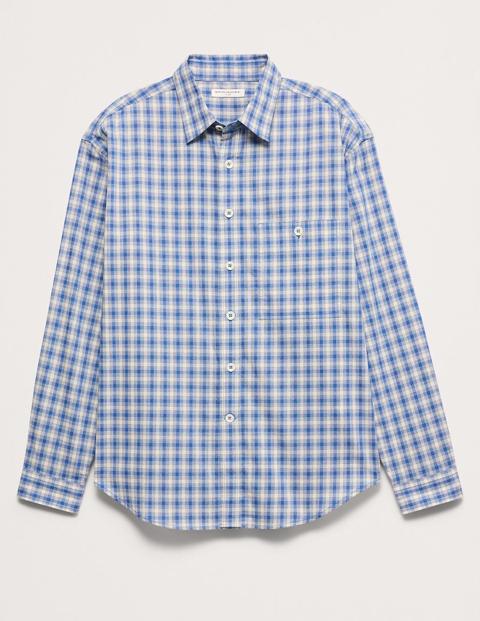 Camisa casual manga larga para hombre