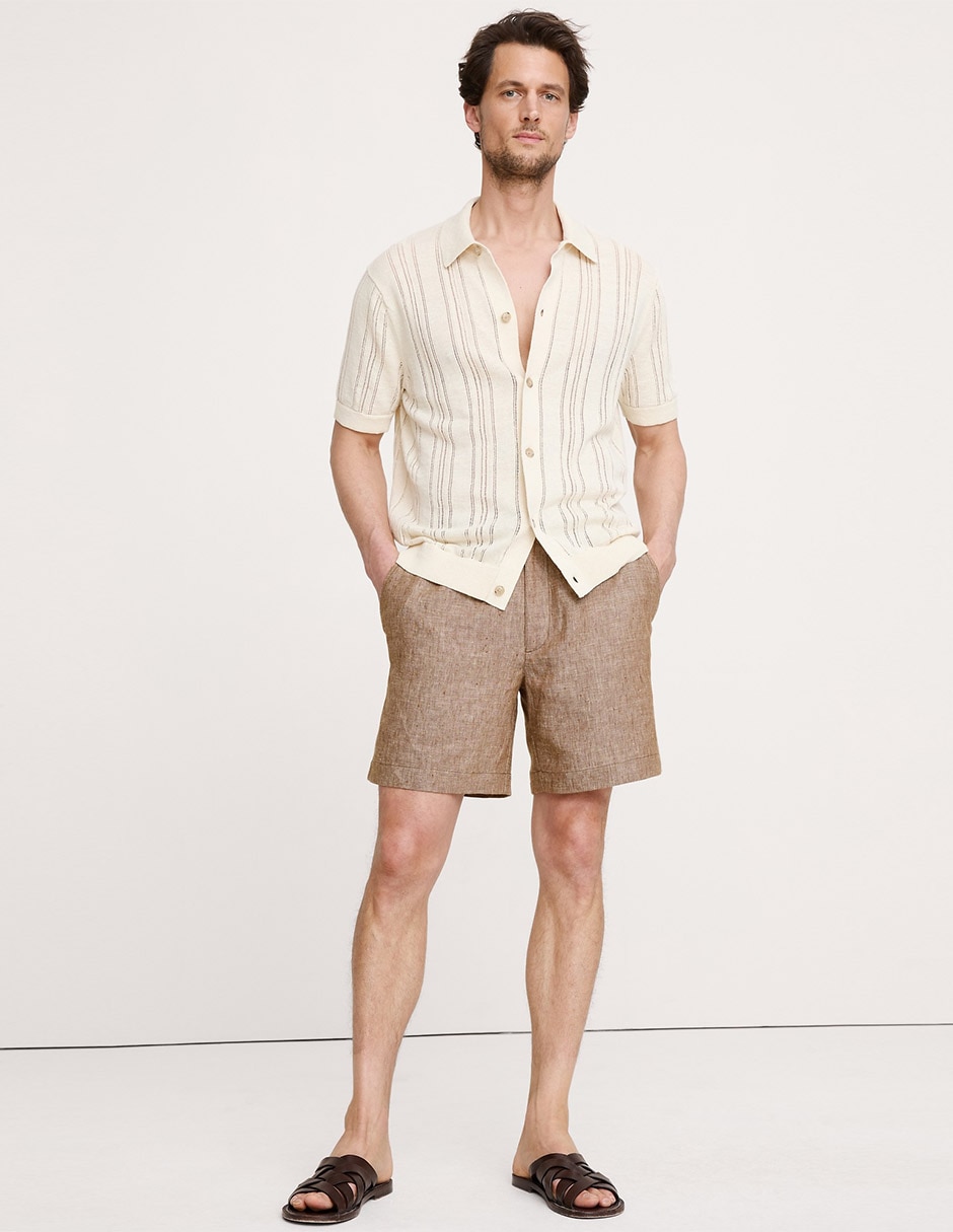 Bermuda de lino para hombre Bermuda de lino para hombre