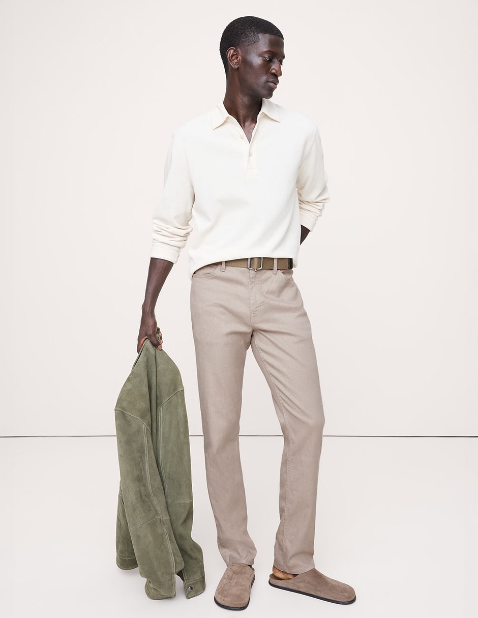 Pantalón straight de lino para hombre 2