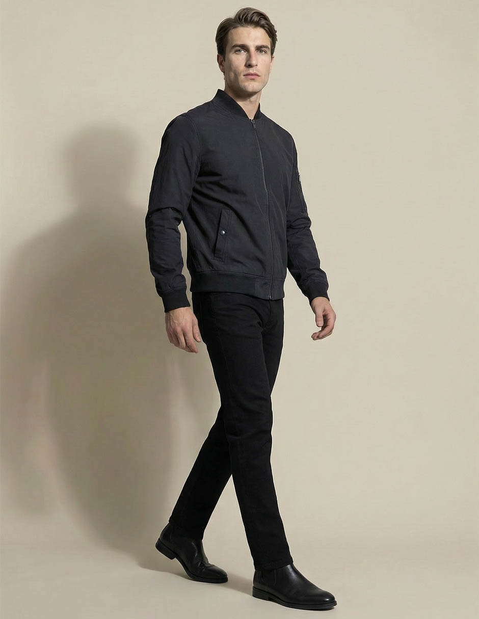 Chamarra bomber con bolsillos para hombre