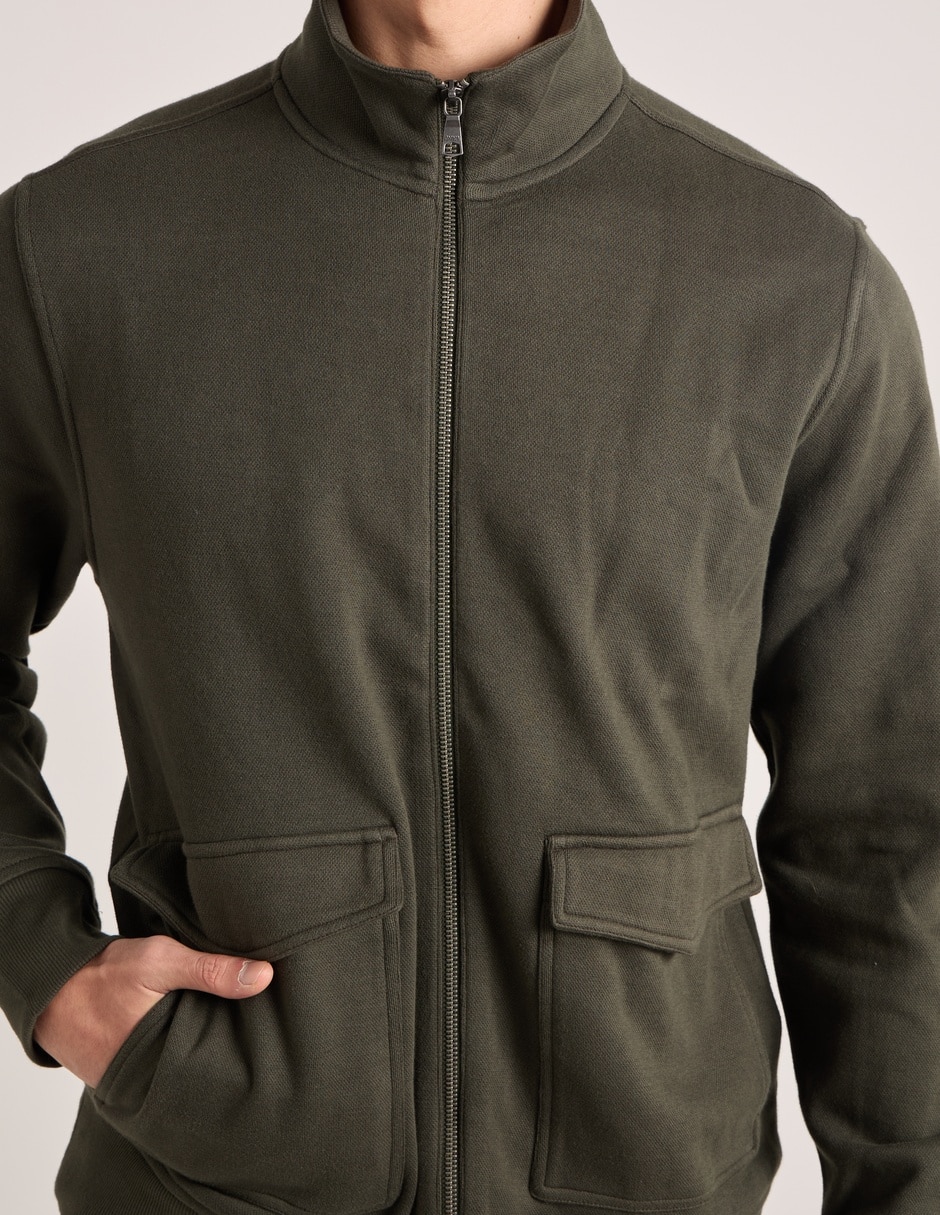 Chamarra casual con bolsillo para hombre