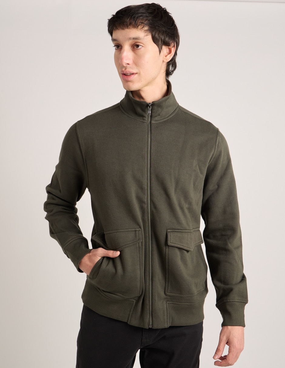 Chamarra casual con bolsillo para hombre
