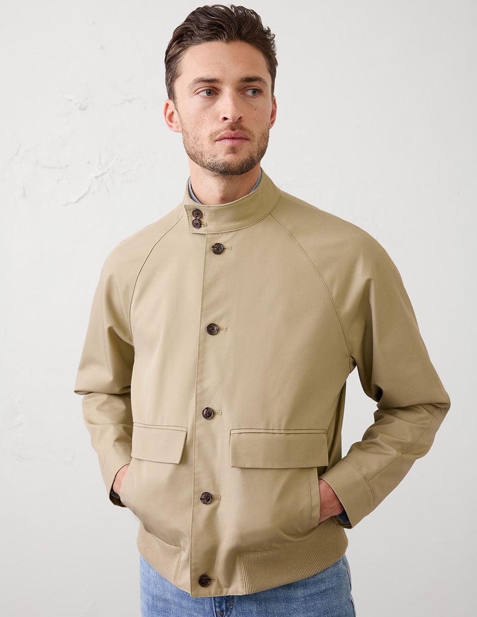 Chamarra harrington con bolsillos para hombre