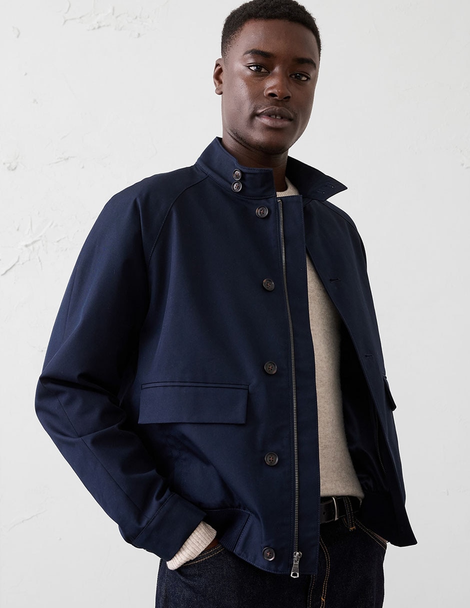 Chamarra harrington con bolsillos para hombre Chamarra harrington con bolsillos para hombre