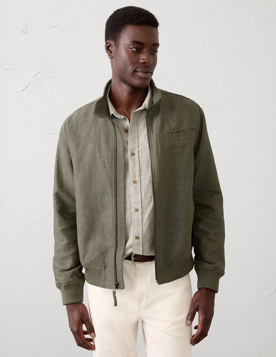 Chamarra bomber con bolsillos para hombre