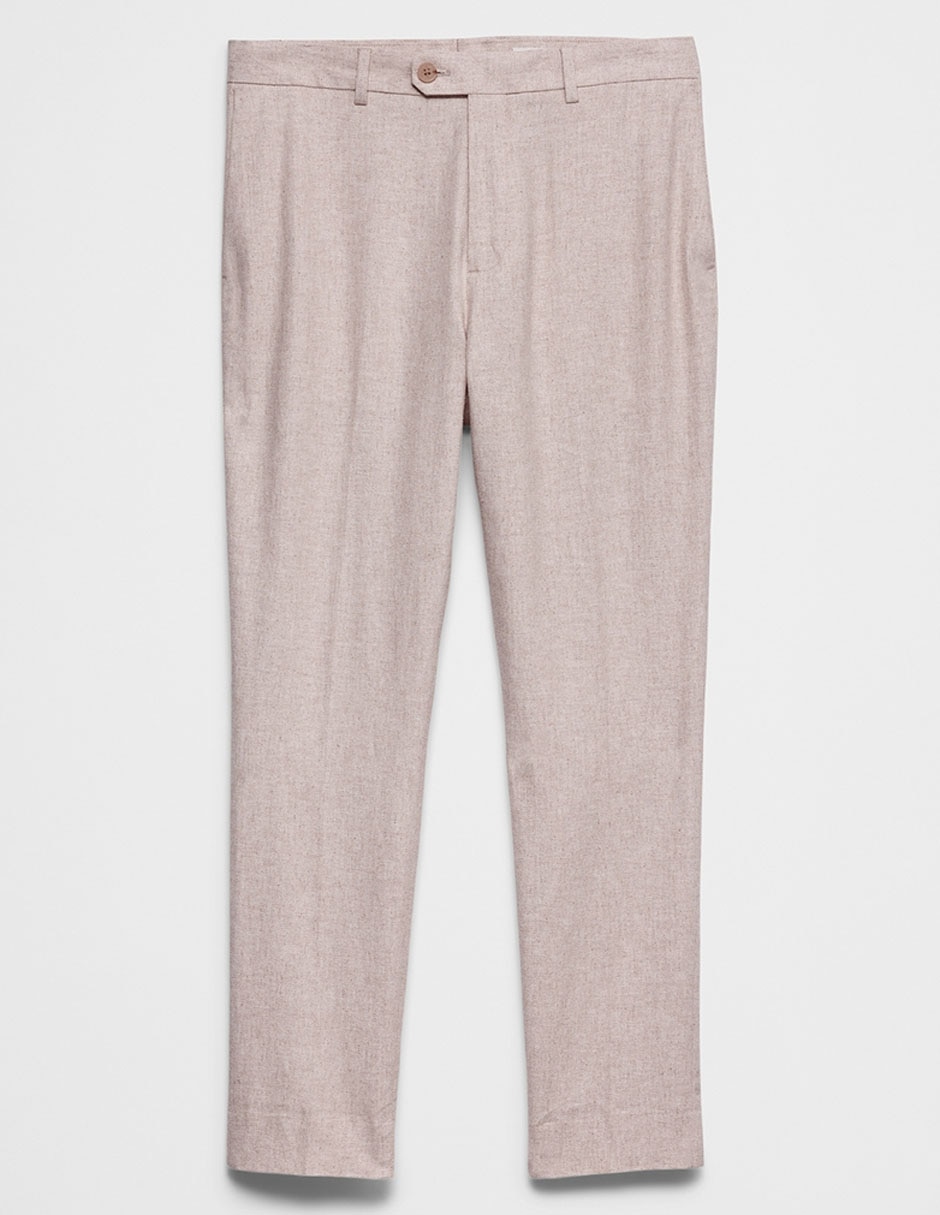 Pantalón straight de lino para hombre