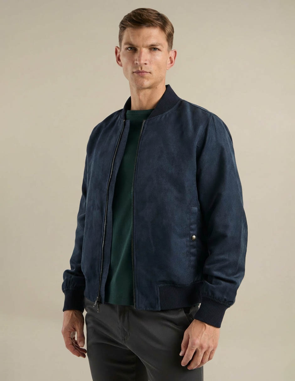 Chamarra bomber con bolsillos para hombre