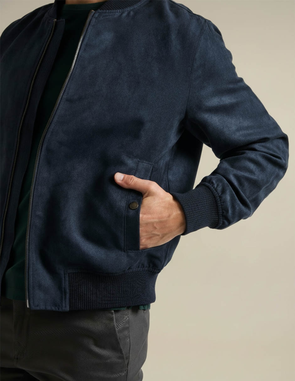 Chamarra bomber con bolsillos para hombre 4