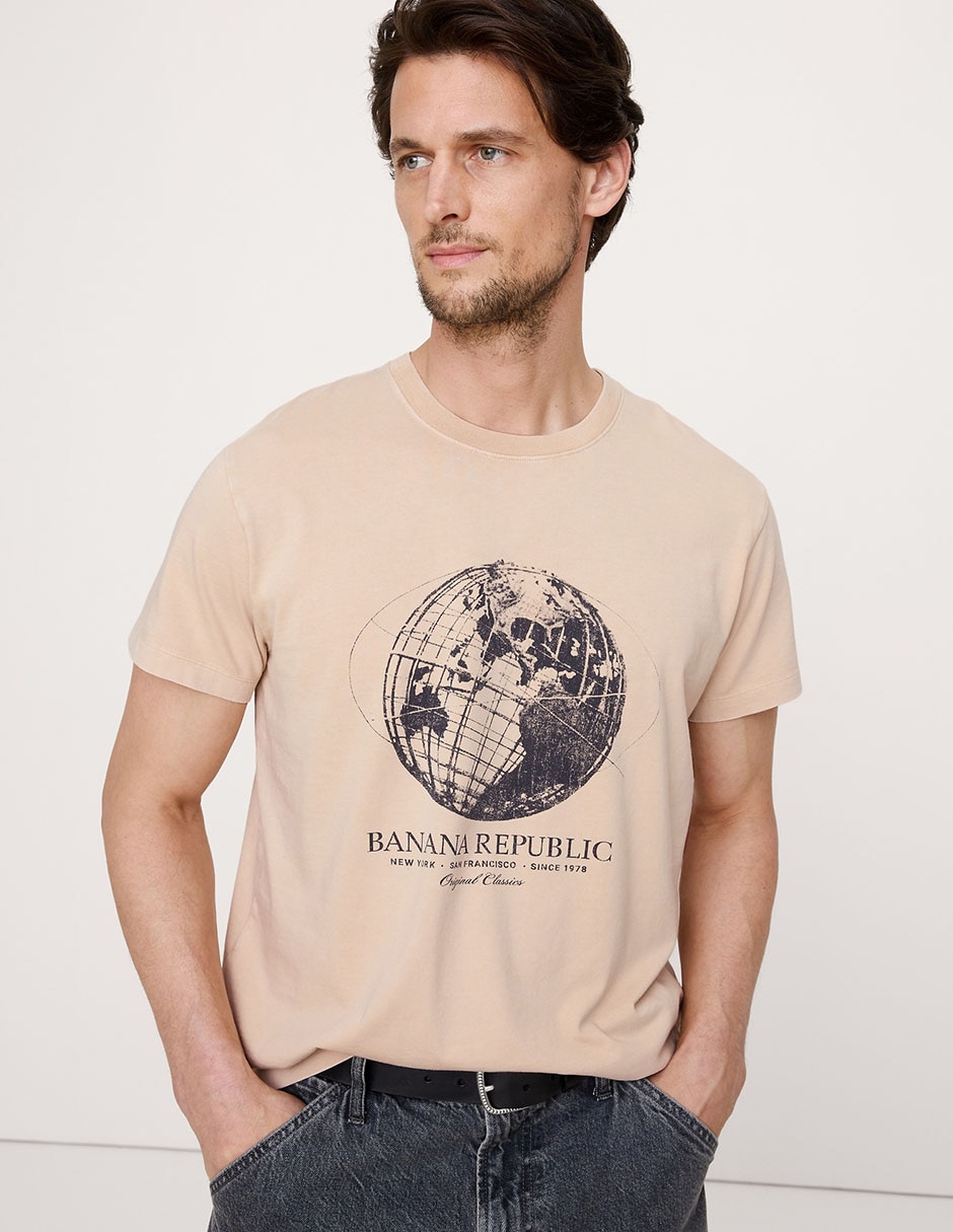 Playera cuello redondo para hombre