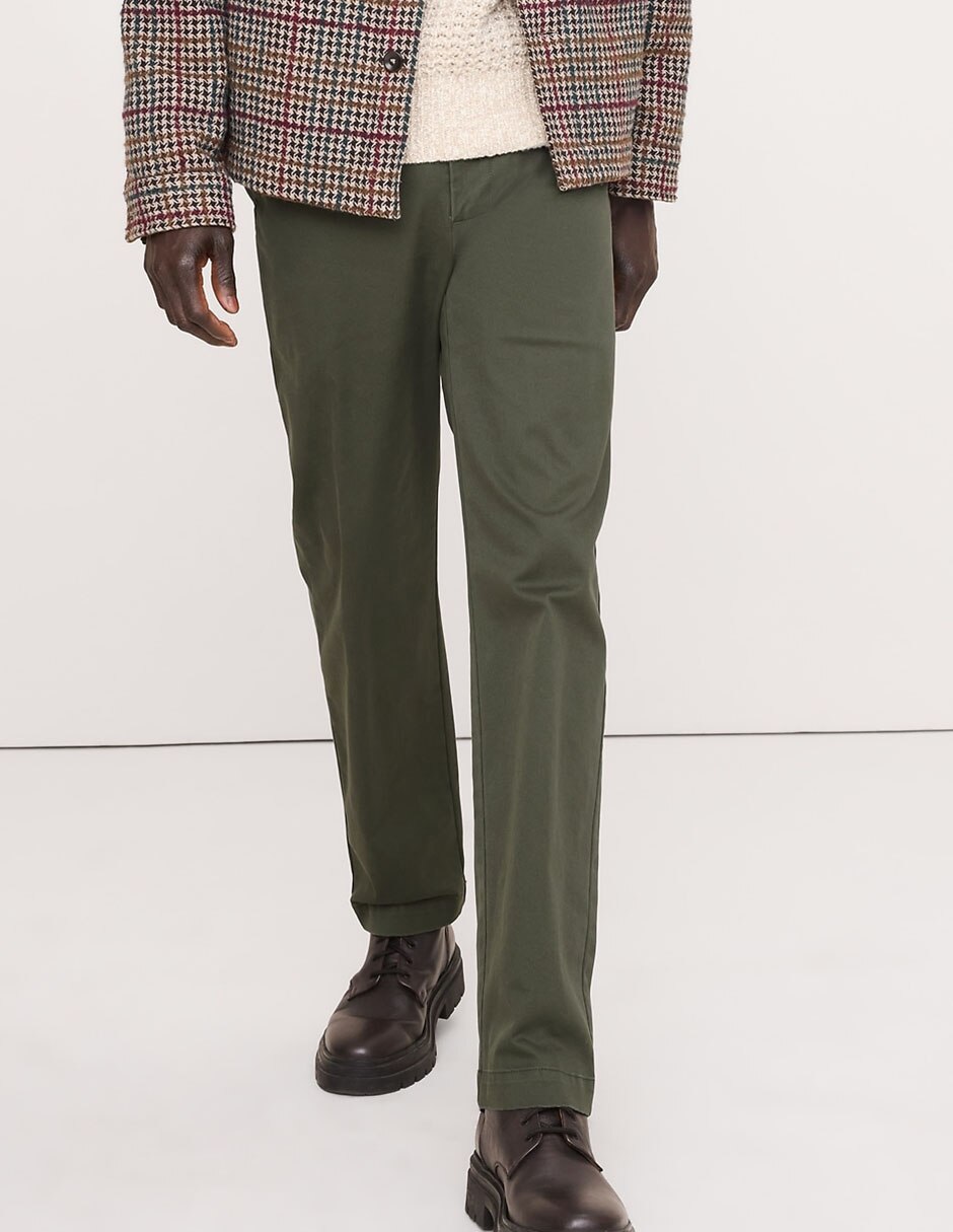 Pantalón chino slim de algodón para hombre