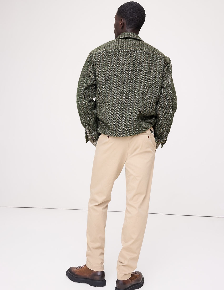 Pantalón chino slim de algodón para hombre