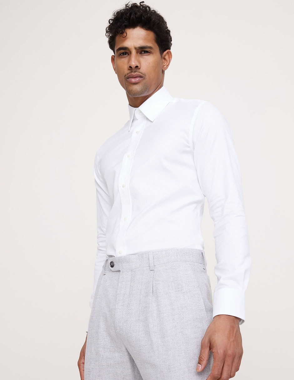 Camisa de vestir manga larga para hombre