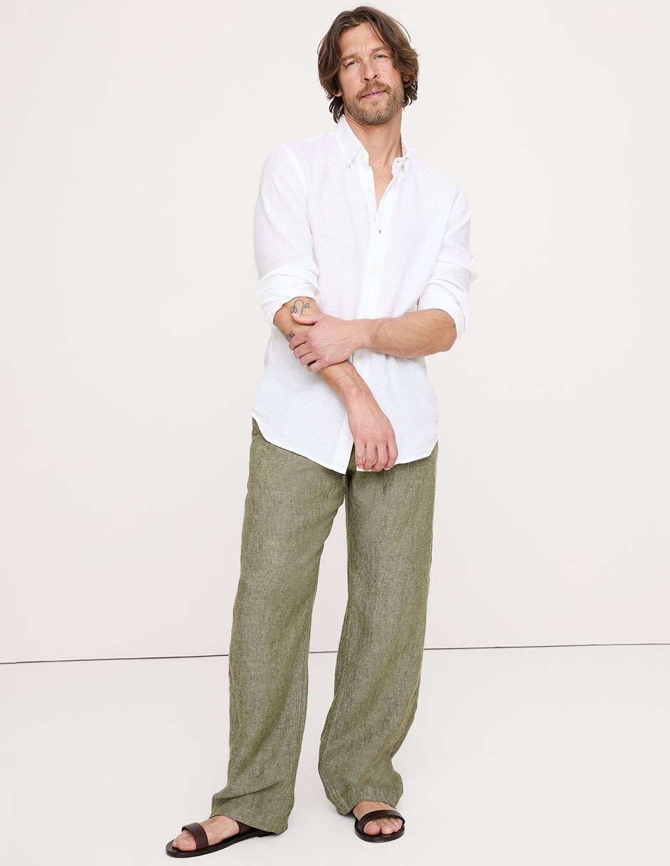 Pantalón relaxed baggy de algodón para hombre Pantalón relaxed baggy de algodón para hombre