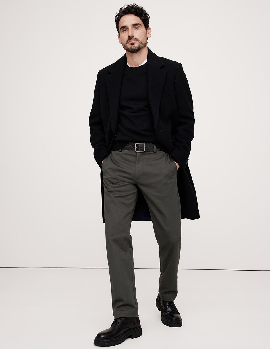 Pantalón business casual de vestir straight para hombre