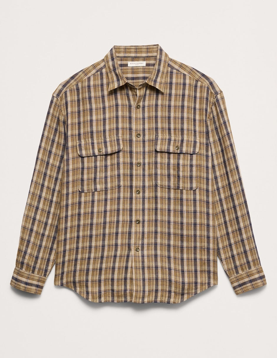 Camisa casual manga larga para hombre 4