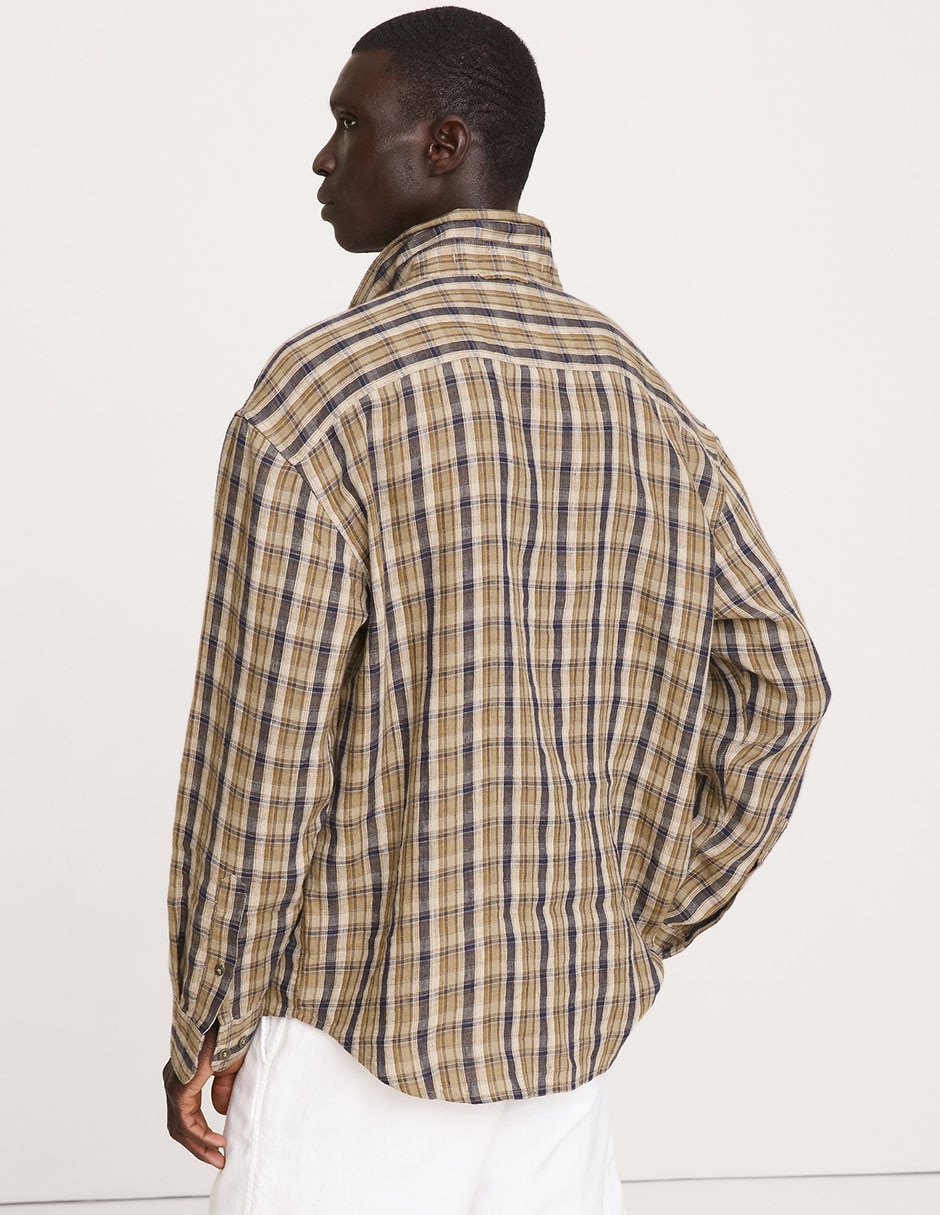 Camisa casual manga larga para hombre 2