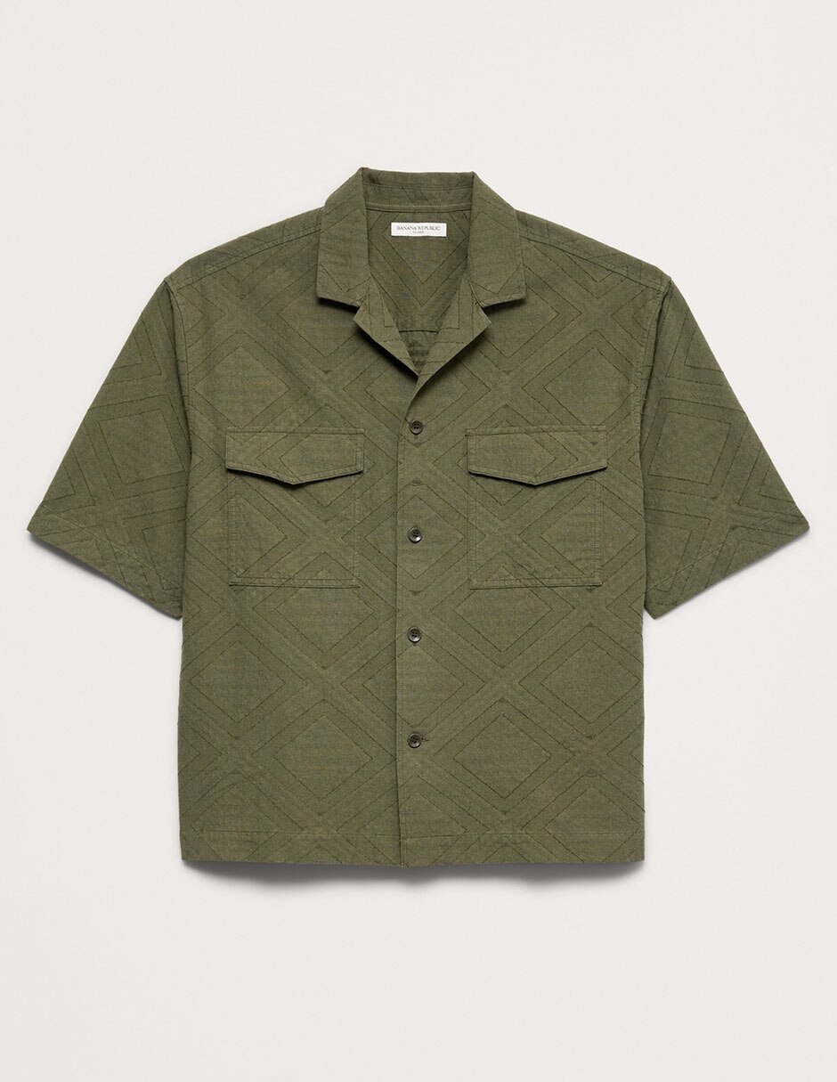 Camisa casual de algodon manga al codo para hombre 3