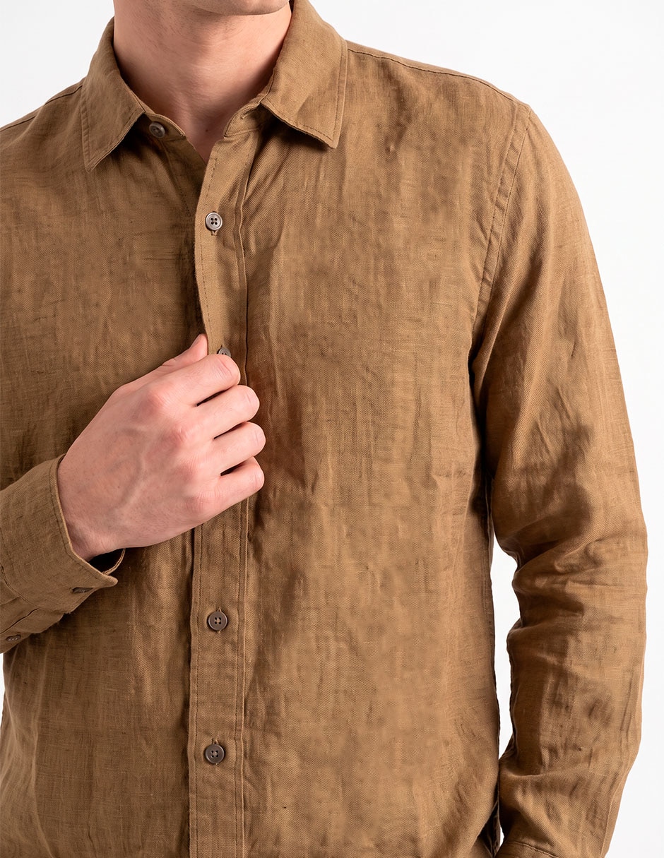 Camisa casual manga larga para hombre 2
