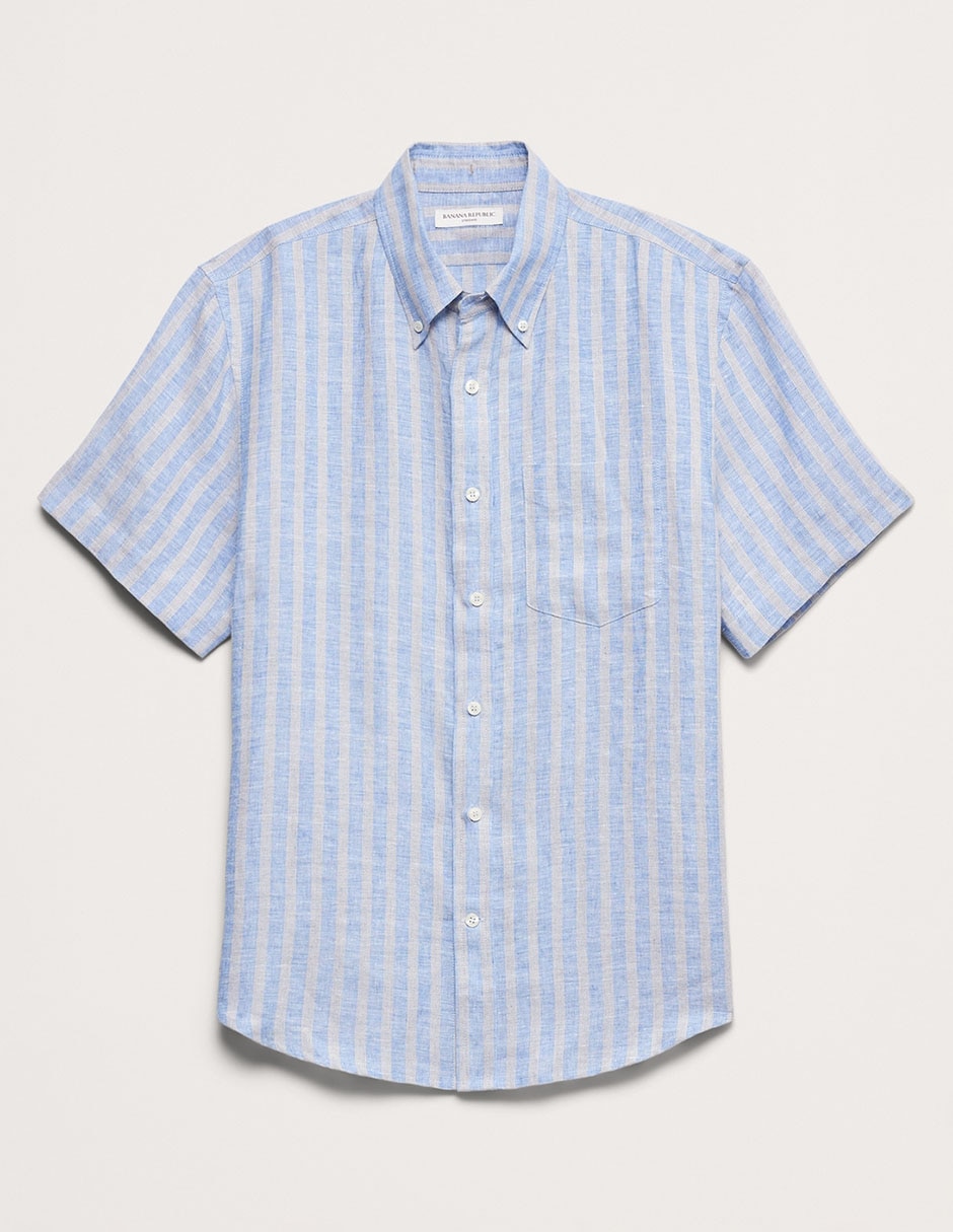 Camisa casual manga corta para hombre 4