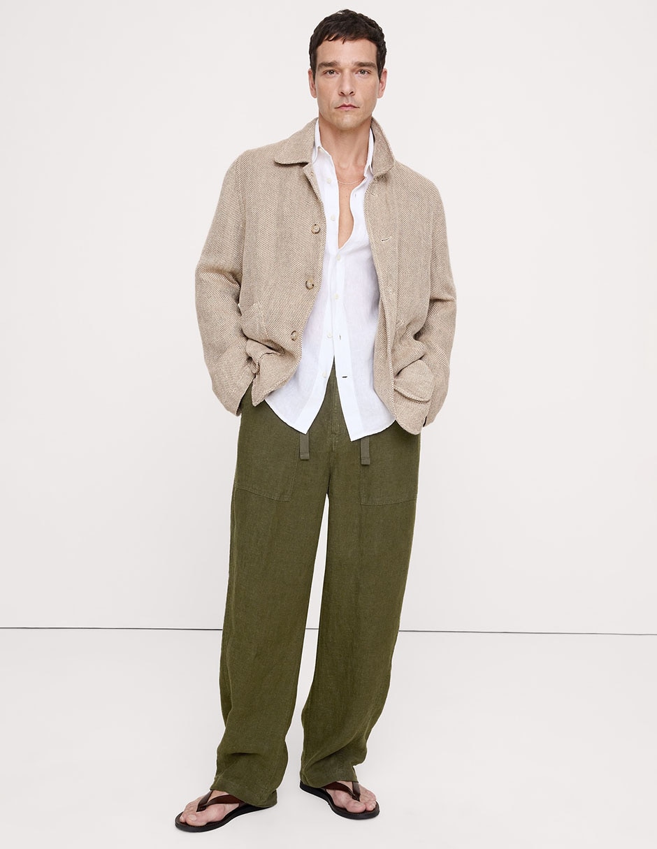 Pantalón relaxed baggy de algodón para hombre
