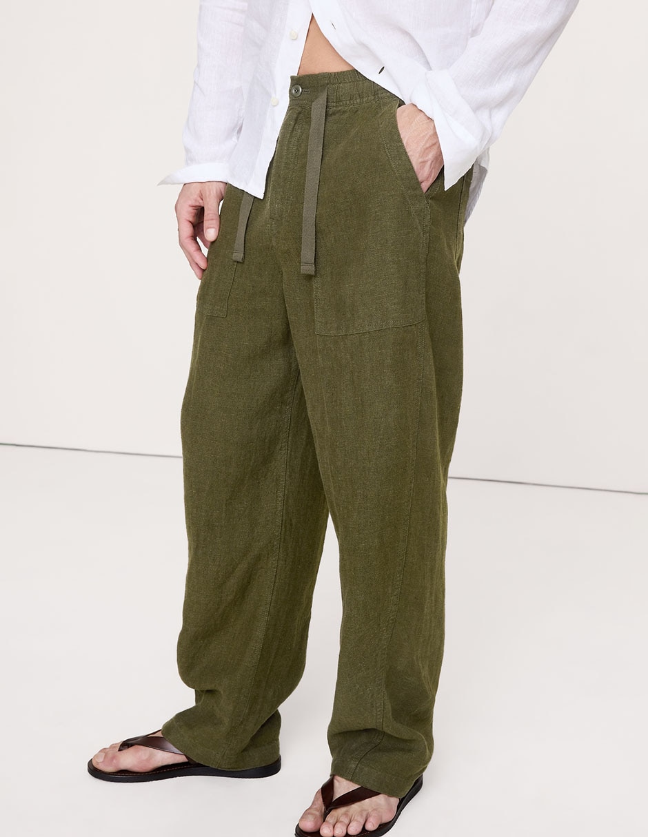 Pantalón relaxed baggy de algodón para hombre