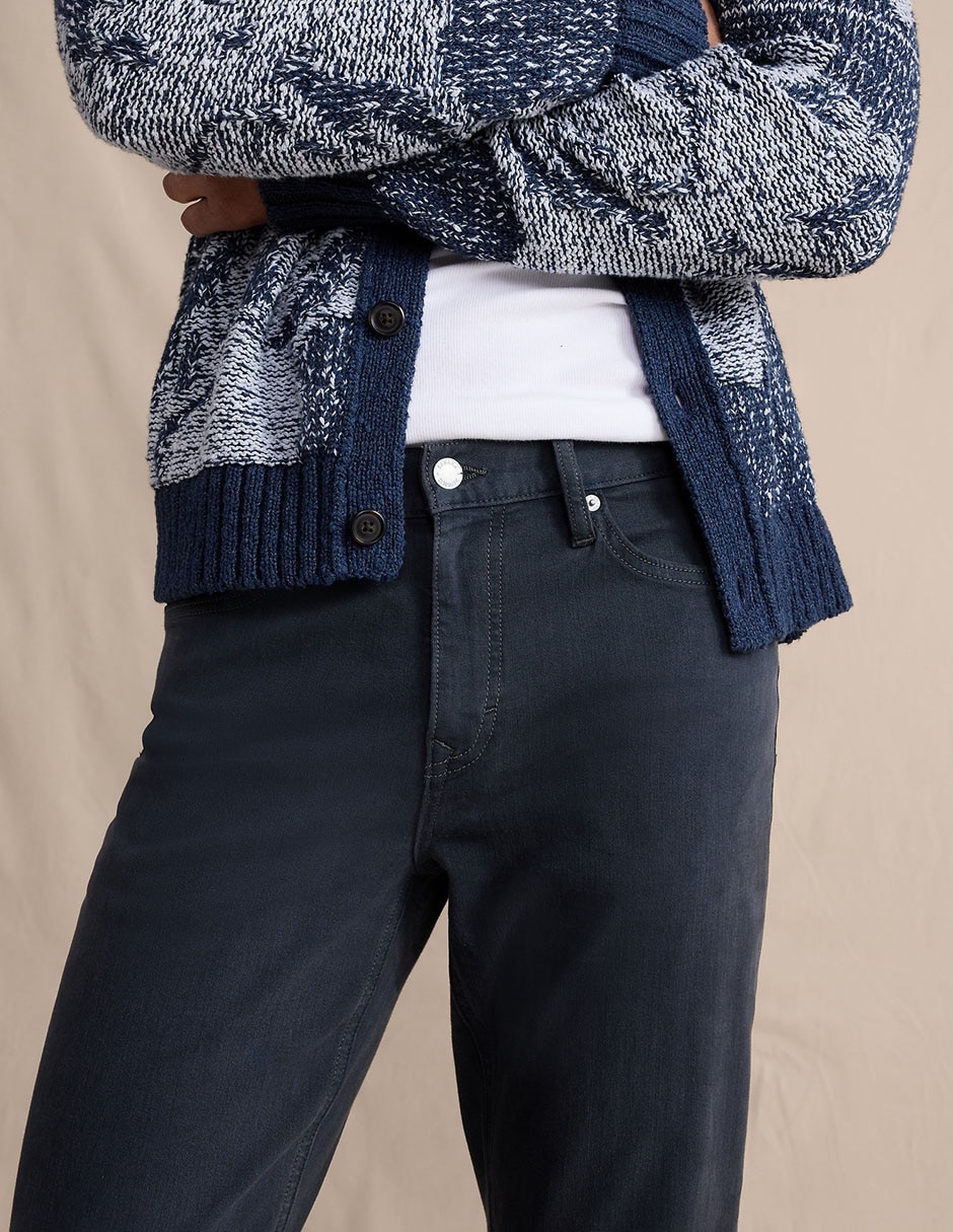 Jeans straight deslavado para hombre 4