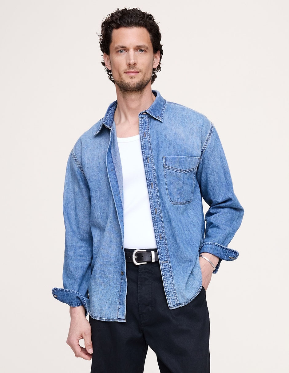 Camisa semiformal manga larga para hombre Camisa semiformal manga larga para hombre