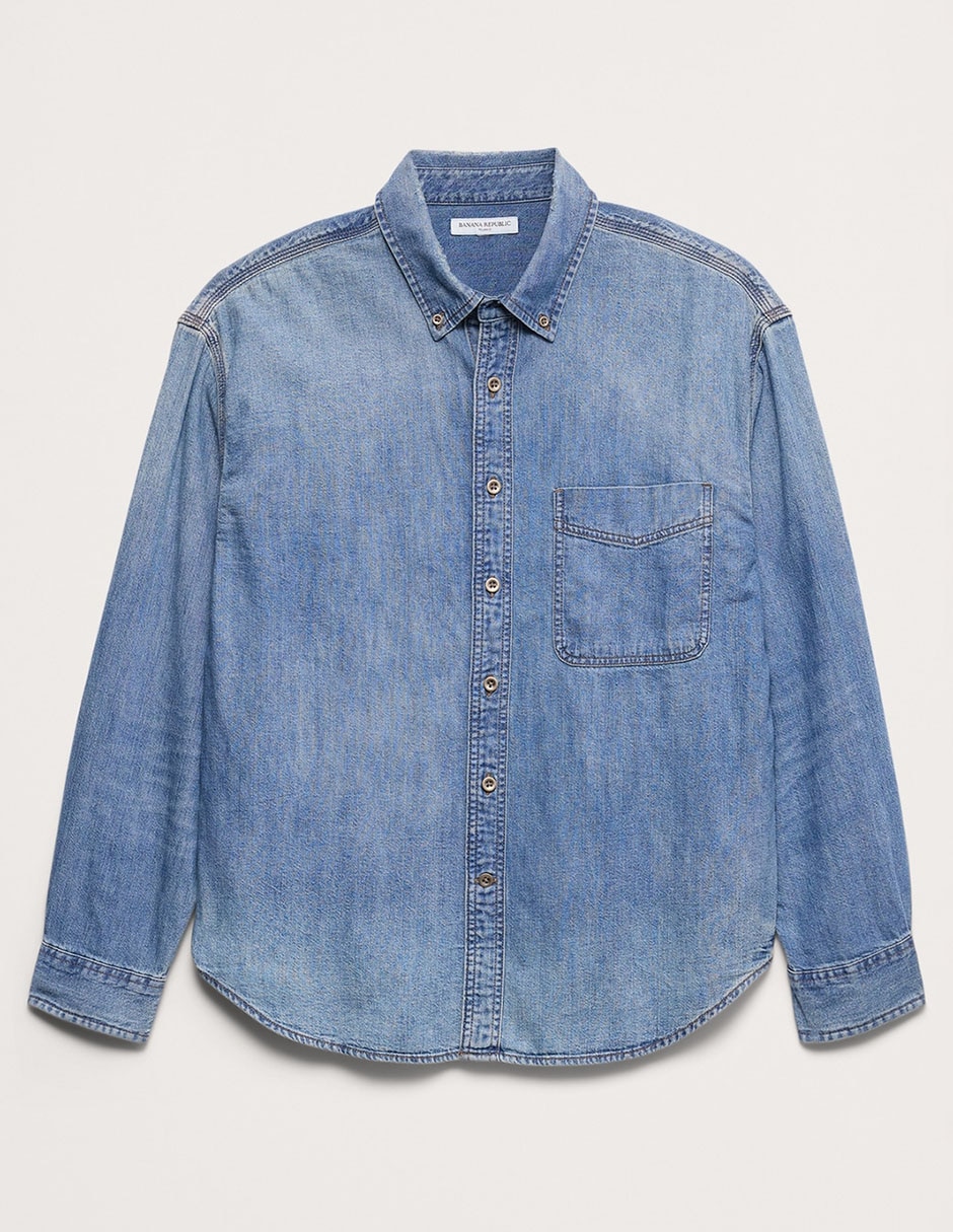 Camisa semiformal manga larga para hombre 3