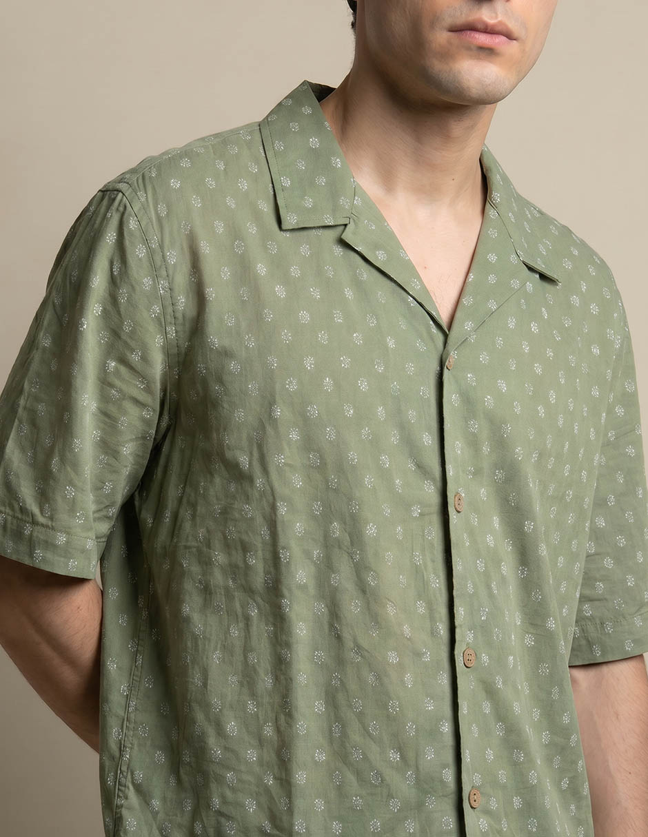 Camisa casual de algodón manga corta para hombre 6